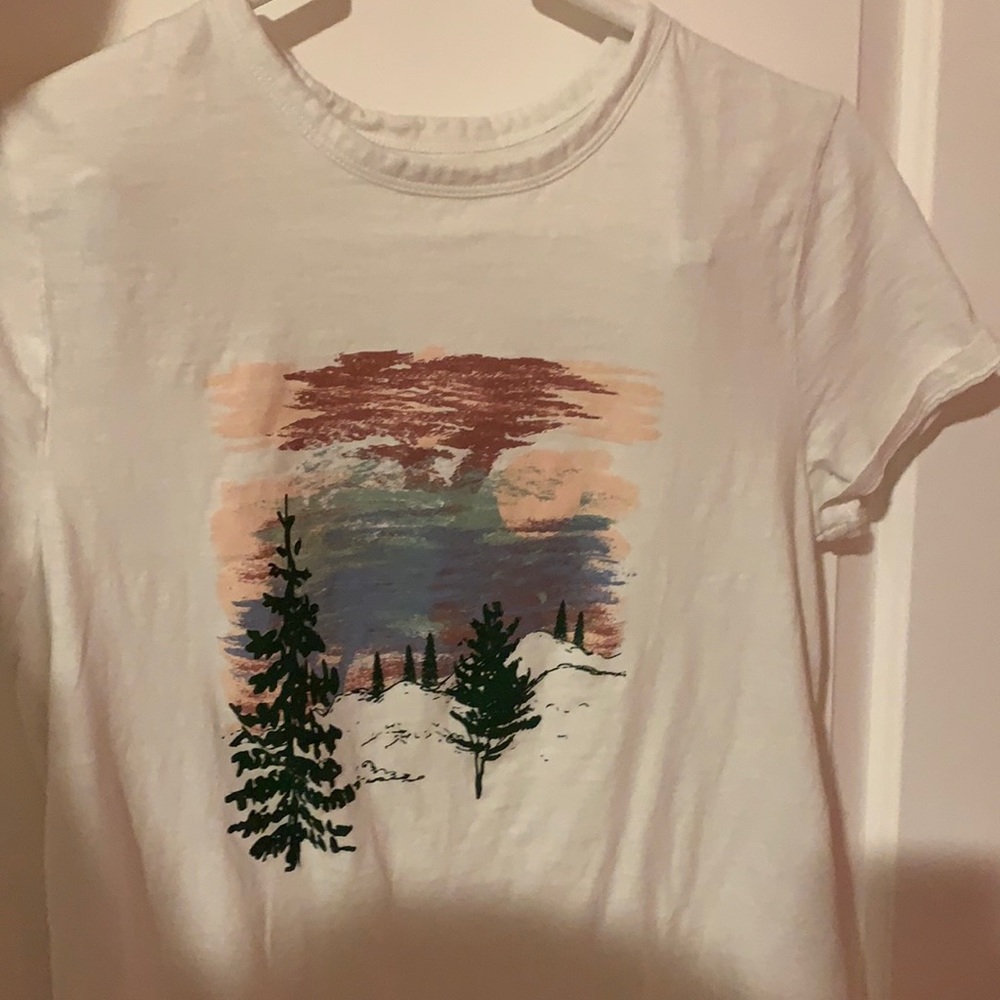 Forest Sunset White Shirt